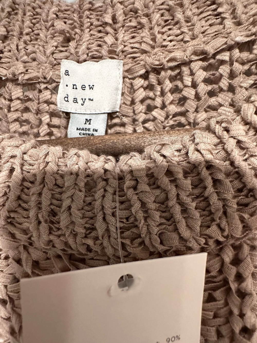 Two Women's Crewneck crochet Sweaters - Ivory and Taupe- a new day - Picture 4 of 7